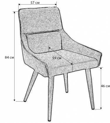 Стул R-home Jean Блю Арт Черный