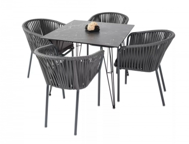 Обеденная группа на 4 персоны 4sis Бари Indoor-4SiS-2416 dark