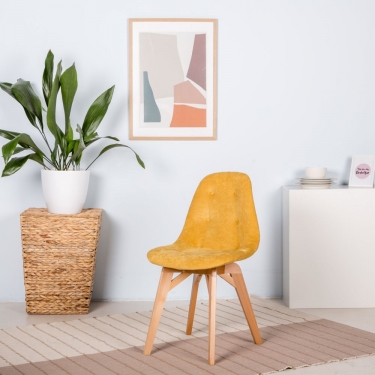 Стул R-home EAMES Желт/Натуральный Дуб