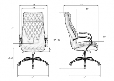 Офисное кресло для руководителей DOBRIN DOBRIN BENJAMIN Кремовый