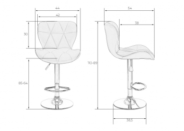 Стул барный DOBRIN DOBRIN BARNY Белый