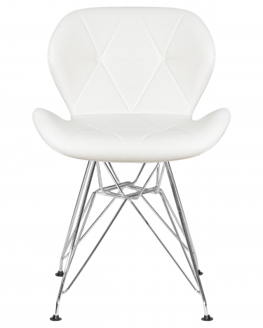 Стул обеденный DOBRIN DOBRIN BUTTERFLY CHROME Белый