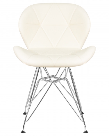 Стул обеденный DOBRIN DOBRIN BUTTERFLY CHROME Кремовый