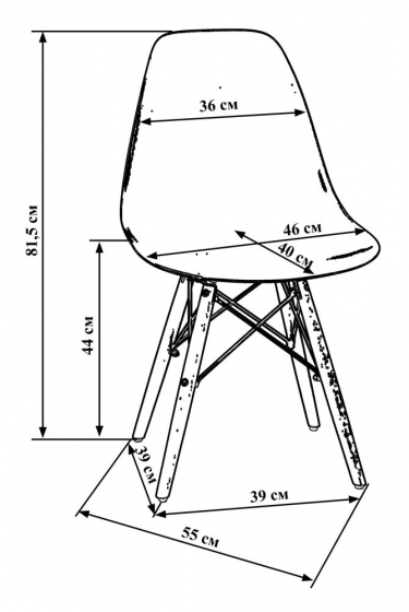 Стул обеденный DOBRIN DOBRIN DSW Белый W-02