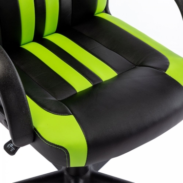 Кресло компьютерное BRABIX BRABIX Stripe GM-202 экокожа Черный-зеленый