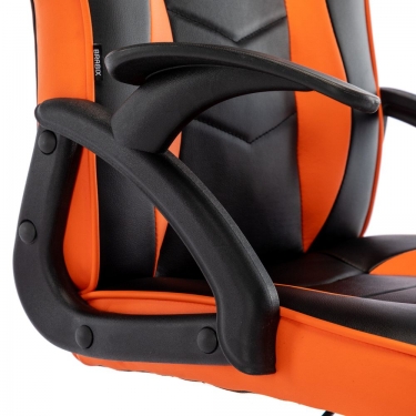 Кресло компьютерное BRABIX BRABIX Shark GM-203 экокожа Черный-оранжевый