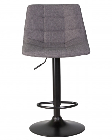 Стул барный DOBRIN DOBRIN TAILOR BLACK Серая ткань 188-55