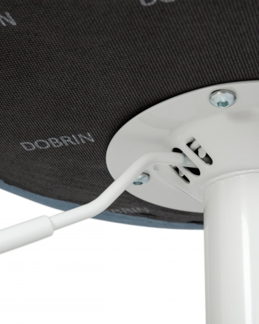 Стул барный DOBRIN DOBRIN TAILOR WHITE Пудрово-голубой велюр MJ9-74