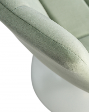 Стул барный DOBRIN DOBRIN TAILOR WHITE Пудрово-мятный велюр MJ9-87