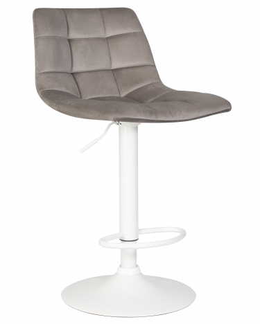 Стул барный DOBRIN DOBRIN TAILOR WHITE Серый велюр MJ9-75