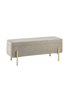 Банкетка с ящиком Stool Group Болейн gold велюр Бежевый