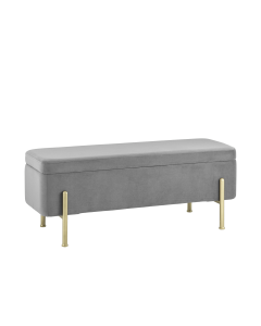 Банкетка с ящиком Stool Group Болейн gold велюр Серый