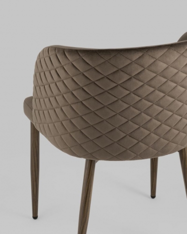 Стул Stool Group Оскар wood велюр Коричневый