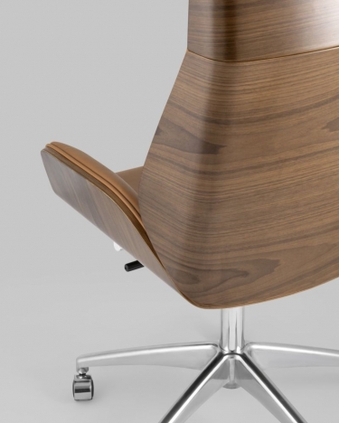 Кресло руководителя Stool Group TopChairs Crown экокожа Коричневое