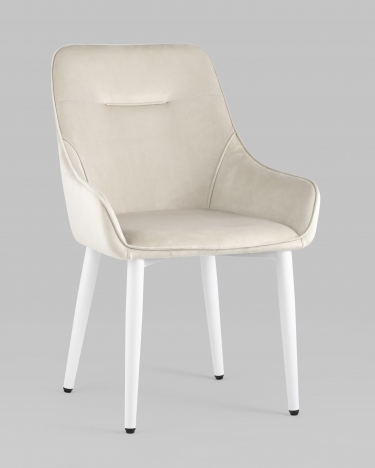 Стул Stool Group Диана white-black велюр Кремовый