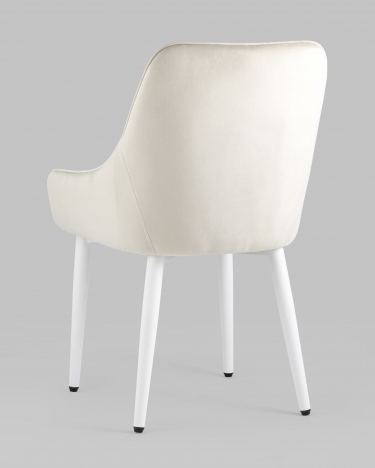 Стул Stool Group Диана white-black велюр Кремовый