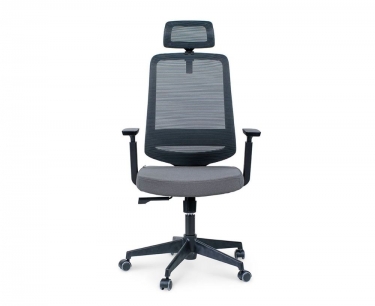Кресло офисное Норден Лондон Офис JZR1008H-BL008-DWB104 black plastic Серый