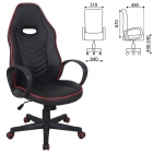 Кресло компьютерное BRABIX BRABIX Flame GM-004 экокожа Черное/красное