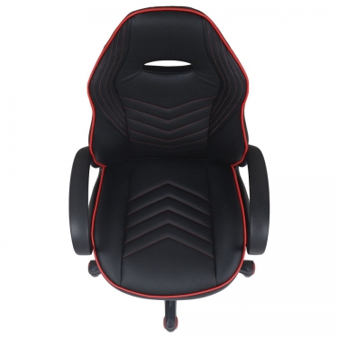 Кресло компьютерное BRABIX BRABIX Flame GM-004 экокожа Черное/красное