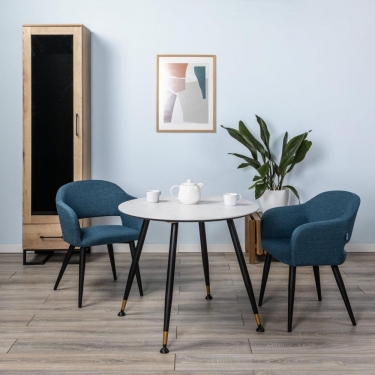 Стол R-home Месси d860 Белый со скосом