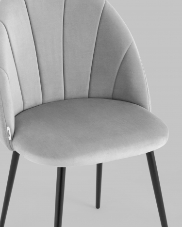 Стул для кухни Stool Group Логан NEW велюр Светло-серый