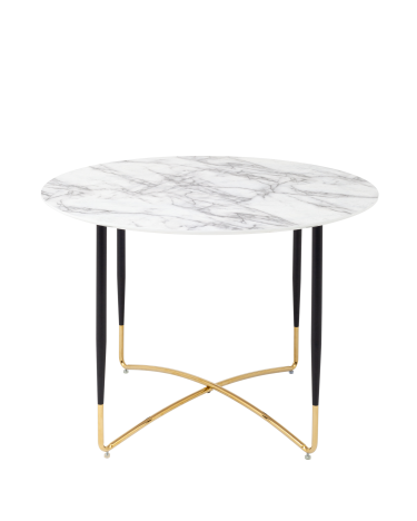 Стол обеденный Stool Group Даймакс 110x110 Белый мрамор