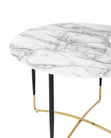Стол обеденный Stool Group Даймакс 110x110 Белый мрамор