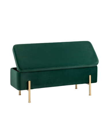 Банкетка Stool Group Болейн с ящиком велюр Зеленый