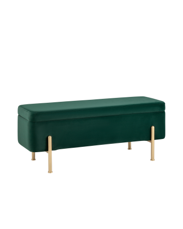 Банкетка Stool Group Болейн с ящиком велюр Зеленый