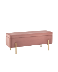 Банкетка Stool Group Болейн с ящиком велюр Розовый