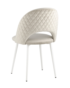 Стул Stool Group Меган white NEW велюр с ромбами Бежевый