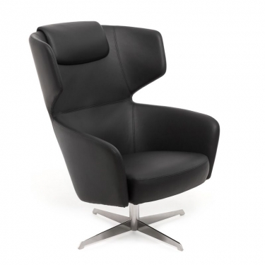 Кресло Recliner с пуфом комплект Profoffice VENTO 4 Черное