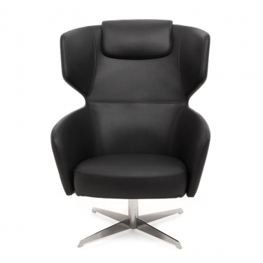 Кресло Recliner с пуфом комплект Profoffice VENTO 4 Черное