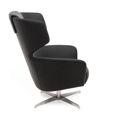 Кресло Recliner с пуфом комплект Profoffice VENTO 4 Черное