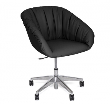 Кресло для посетителя Profoffice ALMA SOFT 5star alum Dakota black Черное