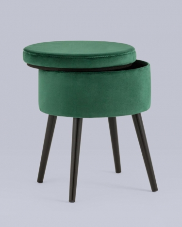 Пуф Stool Group Клайс с ящиком велюр Зеленый