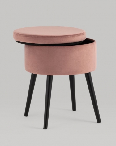 Пуф Stool Group Клайс с ящиком велюр Пыльно-розовый