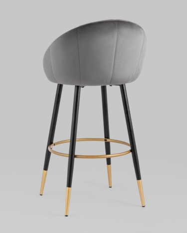 Стул Stool Group Наоми барный велюр Серый