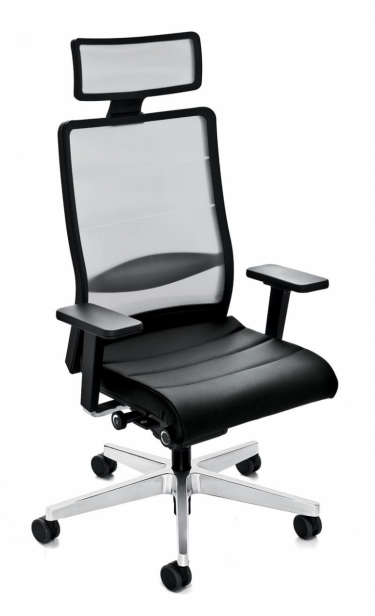 Кресло на черных опорах без подлокотников Profoffice PINKO plastic 4legs black SLW 58 noArms Голубой Черный