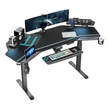Кресло на черных опорах, с подлокотниками Profoffice PINKO plastic 4legs black SLW 58 Arms Голубой Черный