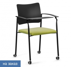 Кресло на колесах, со столиком Profoffice PINKO plastic cast black SLW 58 Arms+WT Зеленый Черный