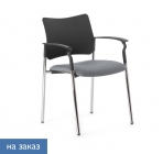Кресло на опорах, с подлокотниками Profoffice Pinko plastic 4legs Montana 804 Arms Серый Черный Хром