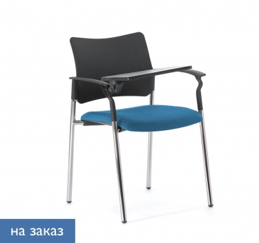 Кресло на опорах, со столом Profoffice Pinko plastic 4legs SLW 58 Arms+WT Голубой Черный Хром