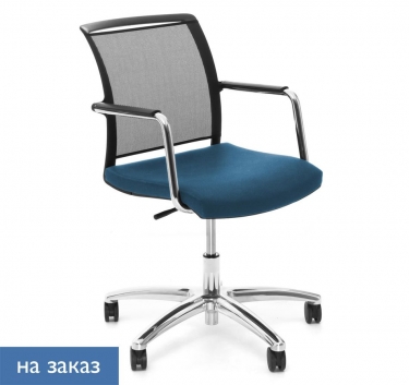 Кресло офисное Profoffice Magna G black mesh ME35 SLW 58 Голубое Хром
