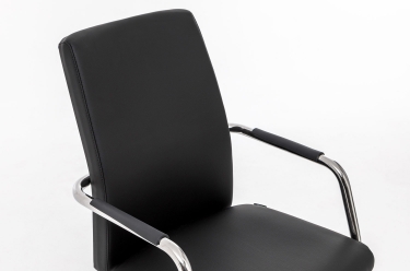 Кресло на полозьях Profoffice WELL_SEAT slide Ecotex 3001 black Черный Хром