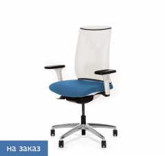 Кресло Profoffice DION W Mesh W 870 4DW alum SLW 58 Голубой Белый Хром