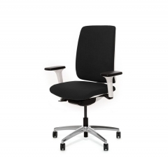Кресло офисное Profoffice DION W 870 1DW alum SLW 50 Черный Белый Хром