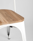 Стул Stool Group TOLIX WOOD Белый