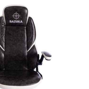 Кресло Tetchair BAZUKA кож/зам, серый/белый , 2TONE/2TONE перф/36-01