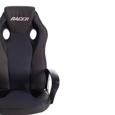 Кресло Tetchair RACER кож/зам/ткань, металлик/серый, 36/12